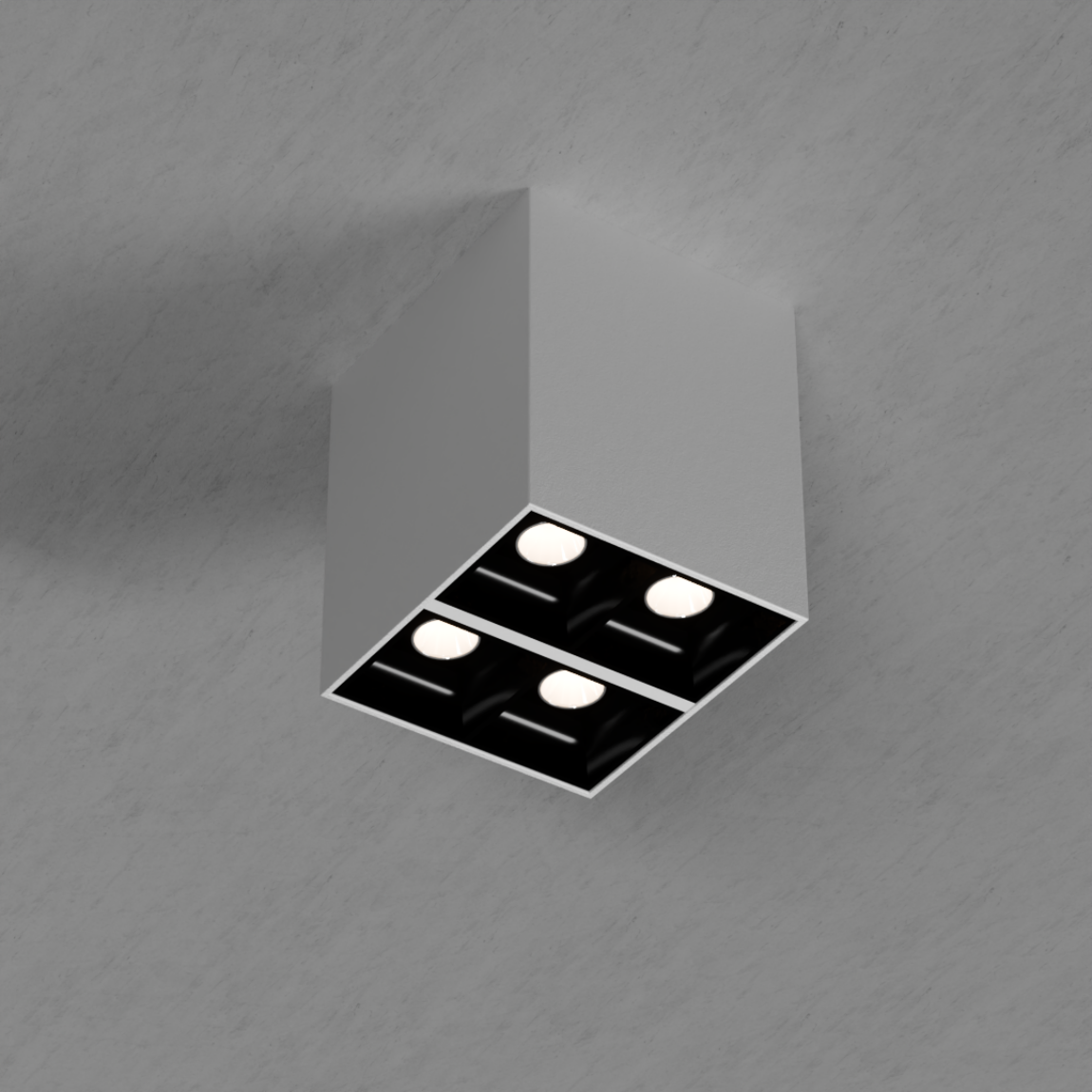 Fundo Plafon 4 foco preto