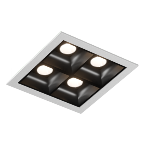 Embutido 4 foco preto