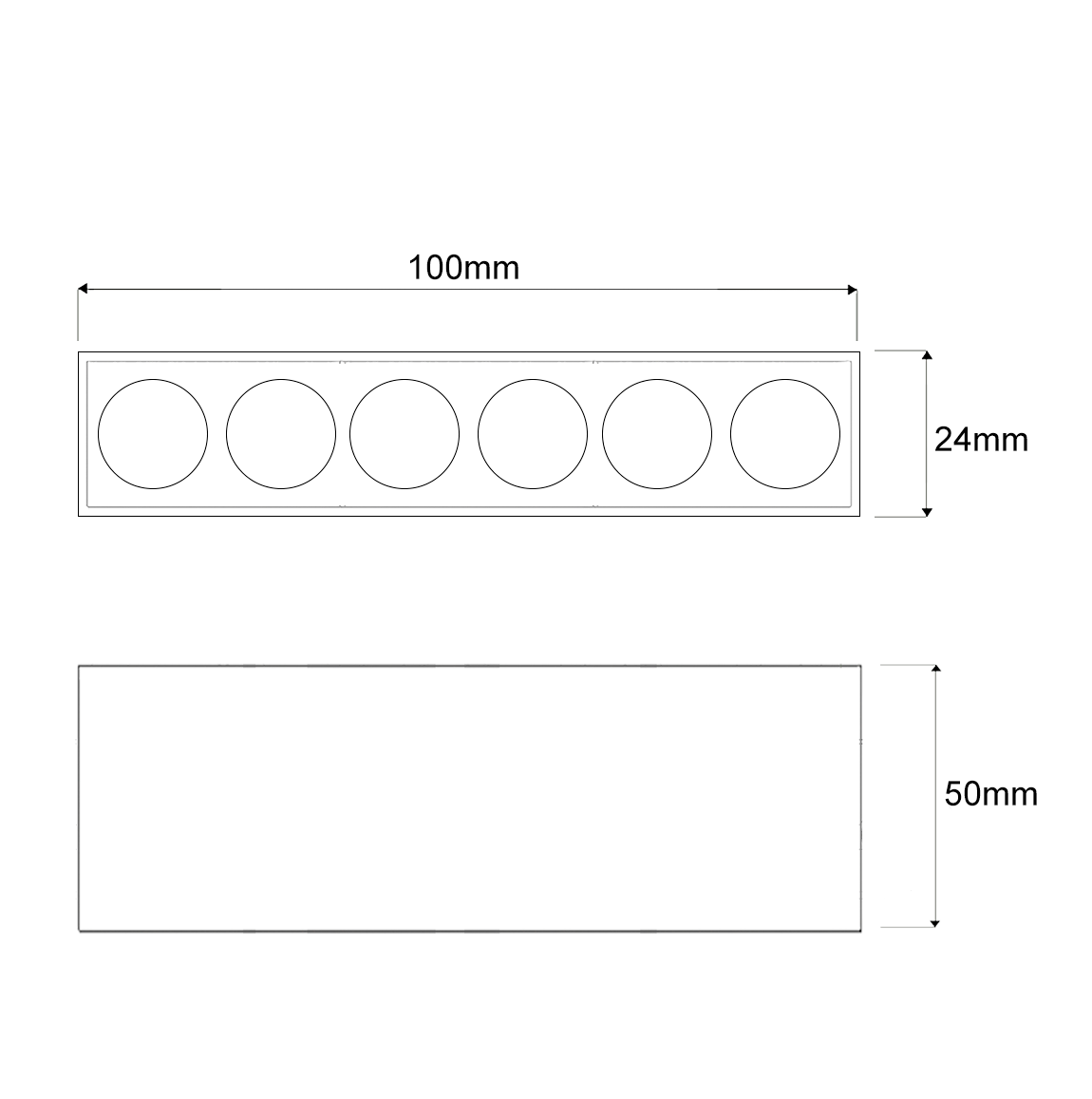 Micro High Redondo Plafon 6 foco