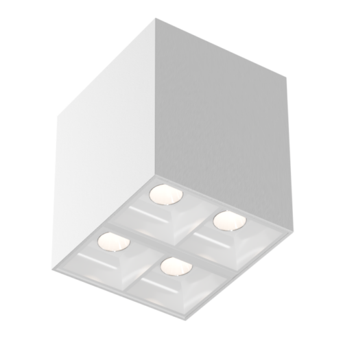 Plafon 4 foco branco