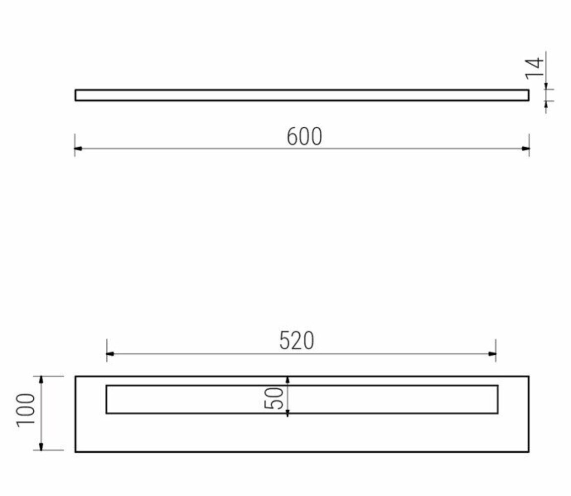 05 6529-60-114A – ARANDELA CLAIR 600mm – PARA POSTAR NO SITE